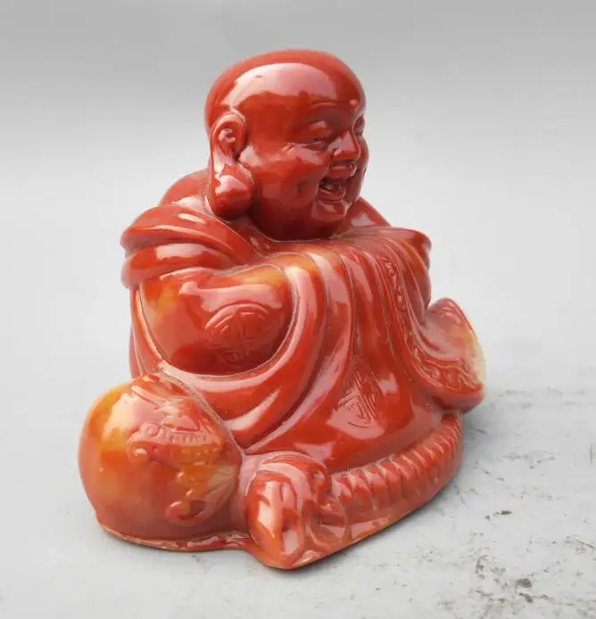 Китайская счастливая статуя Будды Shoushan stone maitreya|Статуи и скульптуры| |