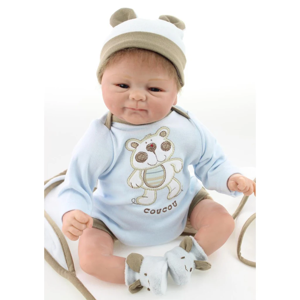 Real Touch Soft Silicone 18inch Reborn Kits Lifelike Newborn Baby Doll Blank Head Limb Mold DIY Making Accessories