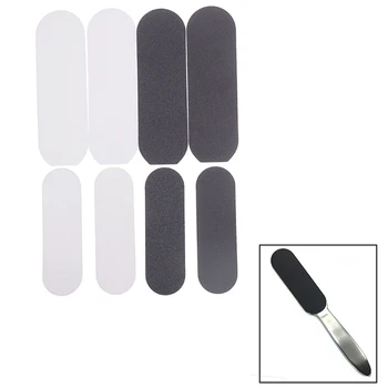 

10pcs Stainless Steel Double Sided Foot Rasp Sand Paper Replacement File Calluses Remover Pedicure Foot Care Tool 2 Colours