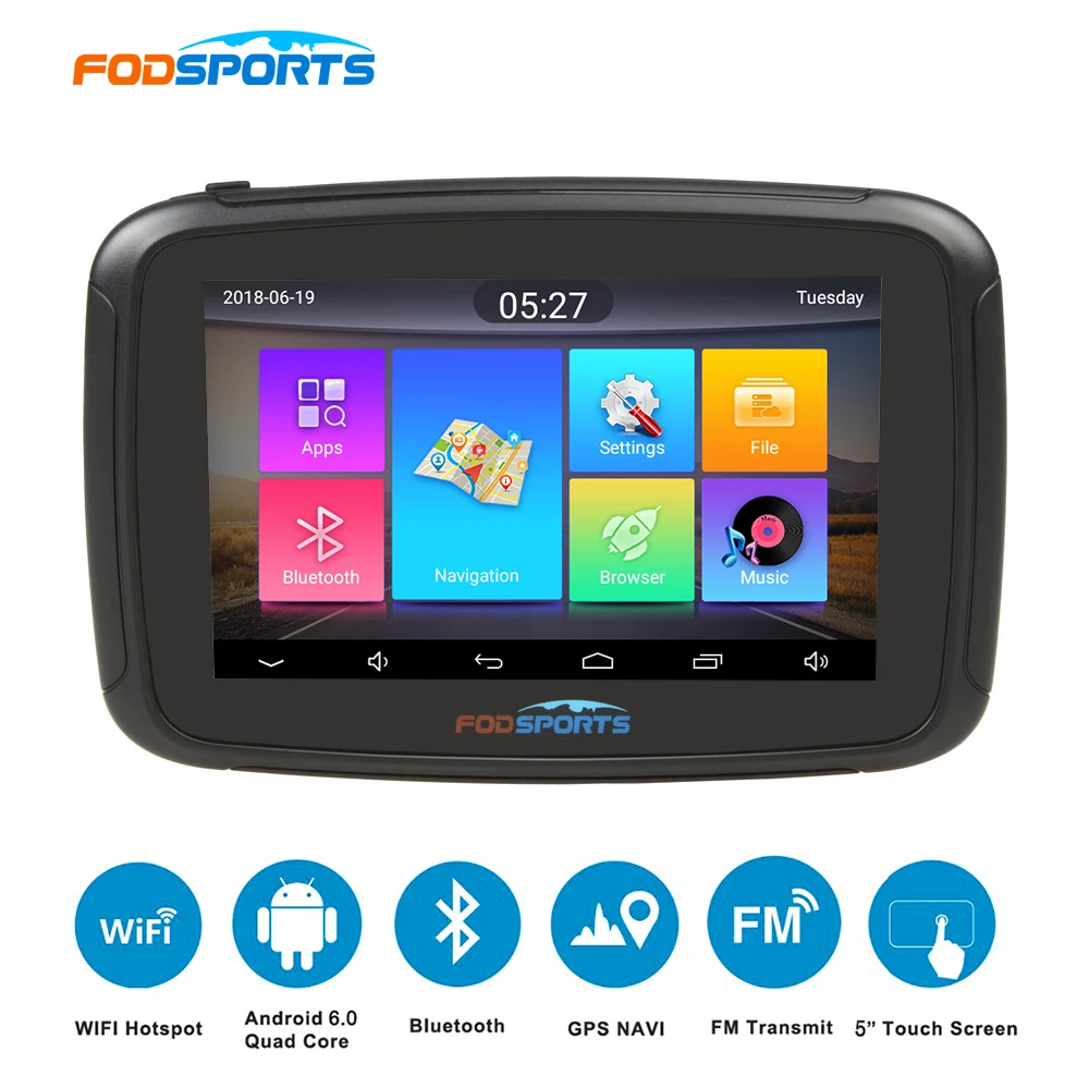 Fodsports 5 cal moto rcycle navigator android 6.0 wifi 16G moto nawigacja samochodowa gps ipx7 wodoodporny FM moto rbike nawigacji 3000mAh baterii Fodsports 5 cal moto rcycle navigator android 6.0 wifi 16G moto nawigacja samochodowa gps ipx7 wodoodporny FM moto rbike nawigacji 3000mAh baterii