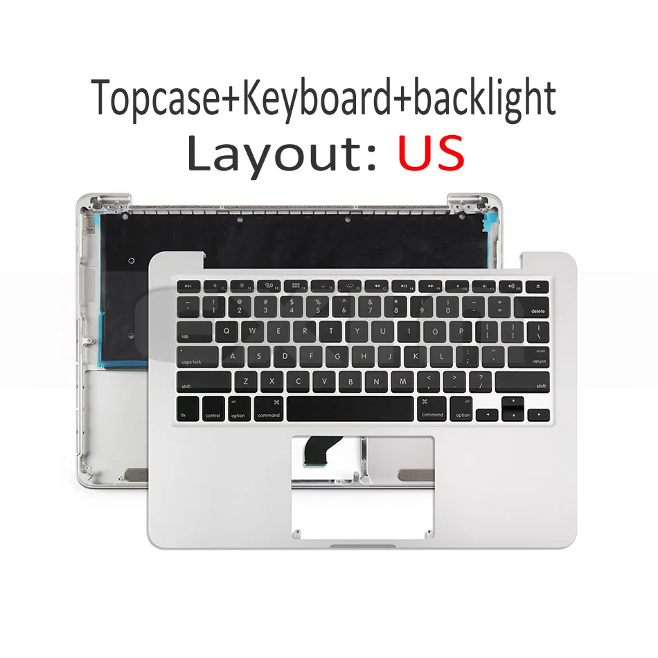 New US Keyboard Top Case Palm Rest for Apple Macbook Pro 13/" A1502 2015 Retina