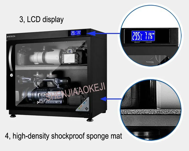 Электронный влагонепроницаемый бокс AD-80HC светодиодный сушильная печь 80L SLR объектив для хранения Влагонепроницаемая камера сушильный шкаф