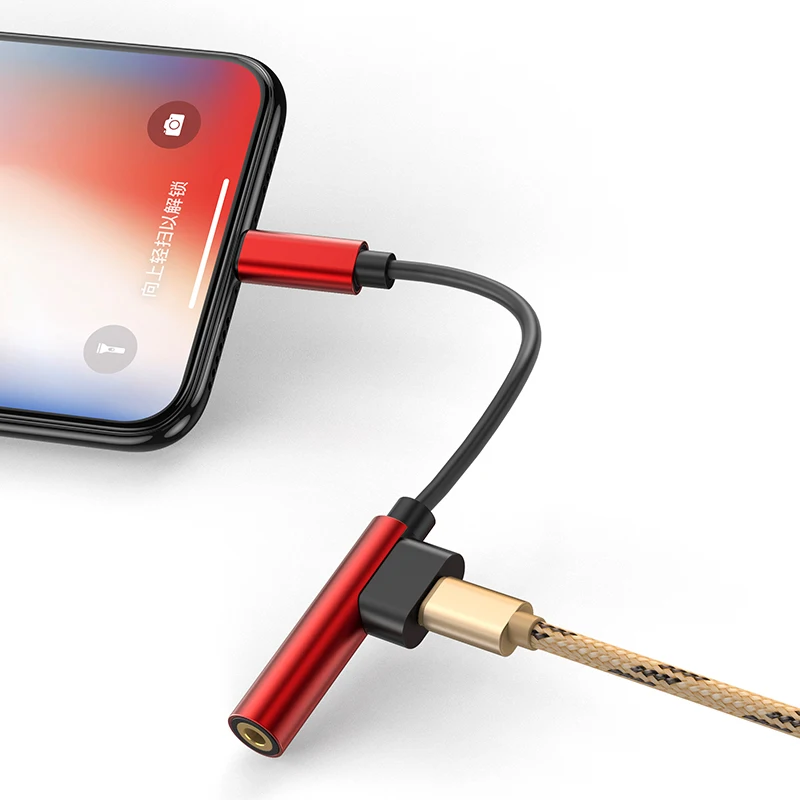 LINGCHEN 2 in 1 Charge Audio 3 5mm Jack Audio Charging Adapter to Earphone Headphone For iPhone Xs Max Xr X 8 7 Plus