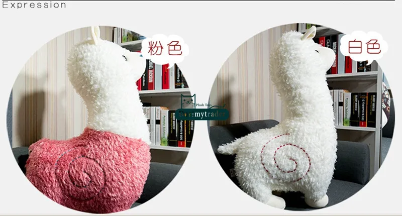 Dorimytrader 31'' 80cm  Lovely Alpaca Toy Large Stuffed Soft Plush Animal Sheep Alpaca Doll 3 Colors Free Shipping DY60916 (9)