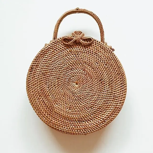 

2018 Summer Beach Bags Women Fashion Rattan Bag for Holiday Girls' Travel Handbags Bohemian Style Tote Bali Island