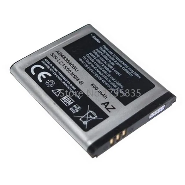 New original 800mAh AB483640BU Li ion Mobile Phone Battery For Samsung