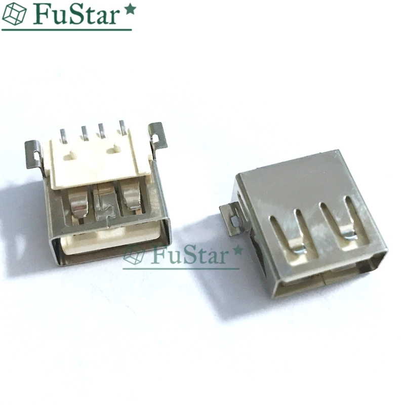 

10/20Pcs USB Type A Standard Port Female Solder Jacks Connector PCB Socket USB-A type Female Flat Edge 2.0mm SMD Thermostability