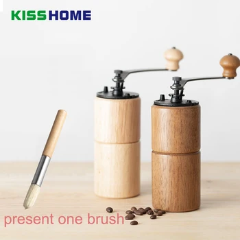 

Espresso Coffee Bean Molinillo Hand Grinder Wooden Manual Mill Machine Portable Adjustable Koffiemolen Cafe Gilingan Accessories