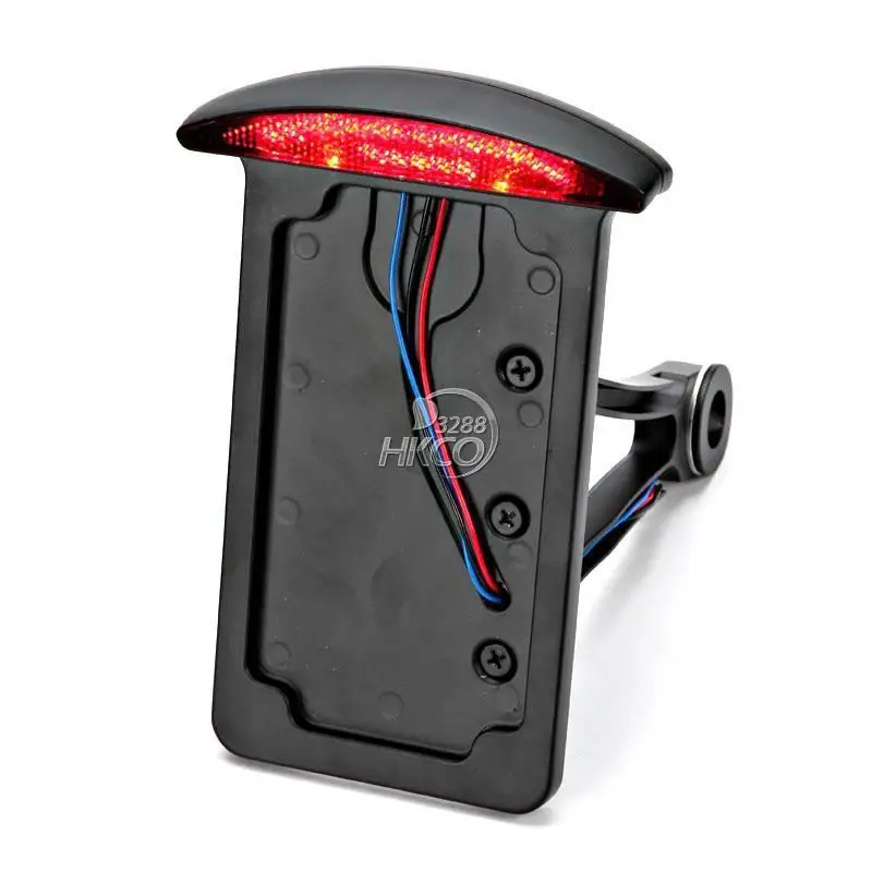 

Side Axle Mount Vertical Motorcycle License Plate Holder Bracket Tail Light For Harley Yamaha Honda ... Bobber Chopper Custom