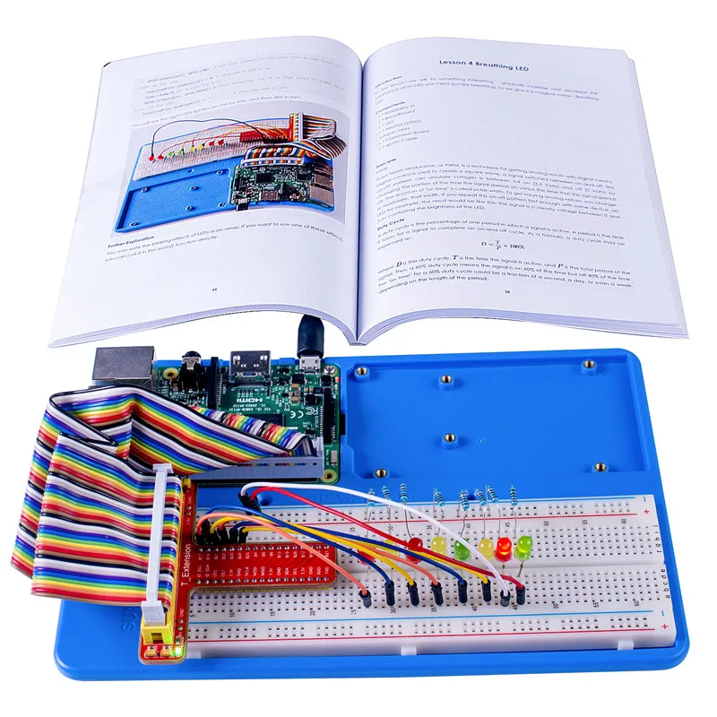 SunFounder Super Starter Learning Kit V3.0 for Raspberry Pi 3, 2 Model B & 1 Model B+ Including 123-Page Instructions Book