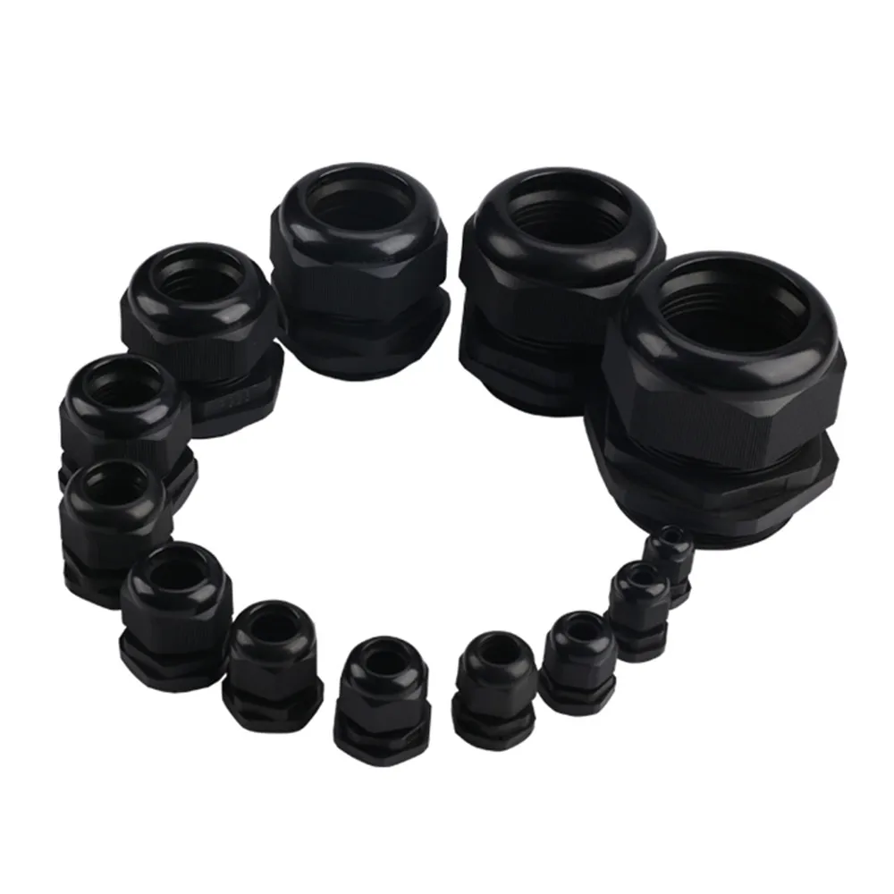 

1pcs White/Black IP68 Waterproof Cable Gland Nylon Plastic Cable Connector PG7 PG9 PG11 PG13.5 PG16 PG21 PG25 PG29 PG63