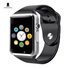 A1 Bluetooth relógio Inteligente relógio de pulso pedômetro Aptidão roupas Câmera SIM Smartwatch para Android WhatsApp Facebook telefone crianças