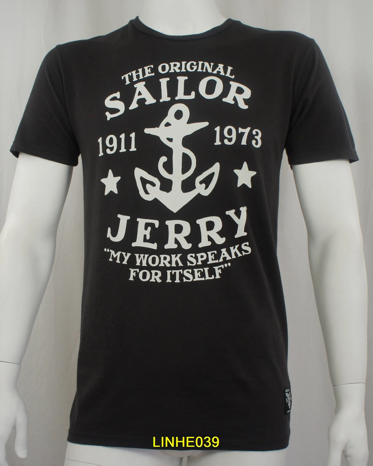 SAILOR JERRY татуировки мои работы говорит Якорь Логотип Slim Fit футболка S-3XL Новый Принт