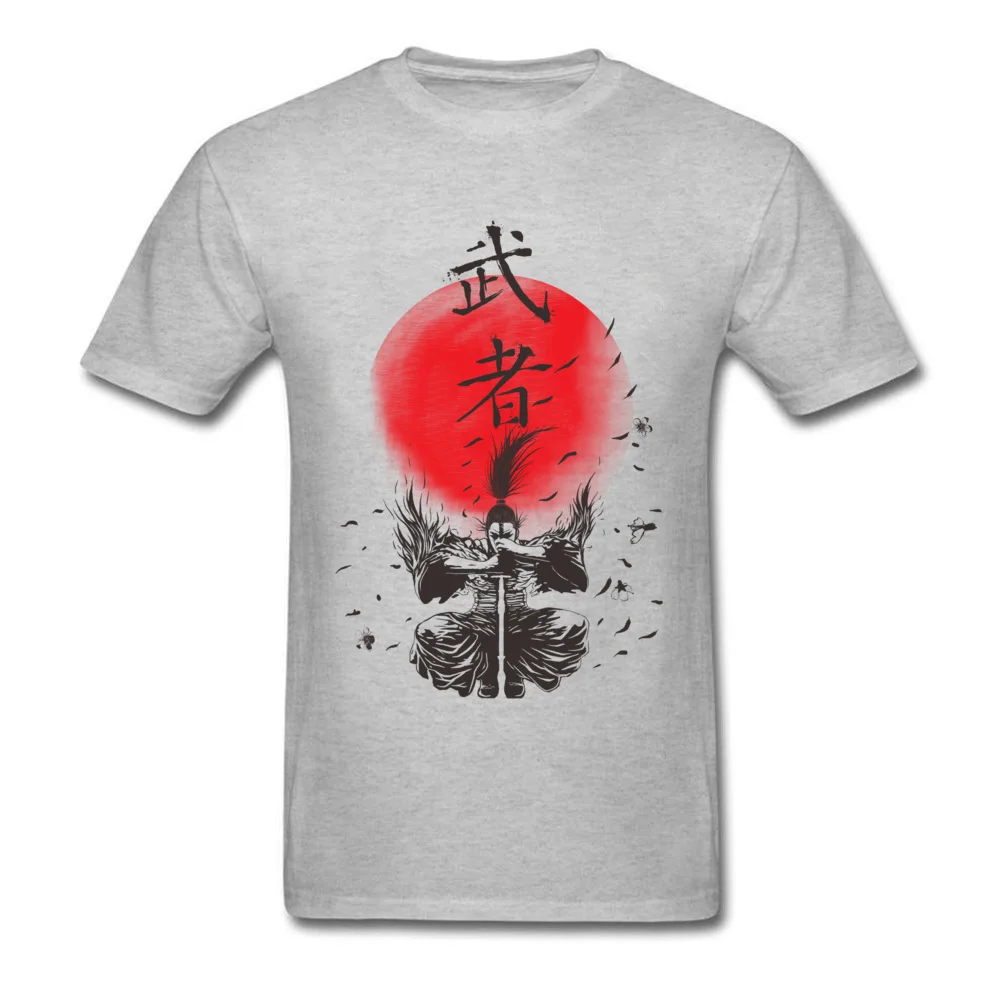 The Warrior Special Design Tops Shirt O-Neck Summer Fall Pure Cotton Short Sleeve T-shirts for Men Casual Tops Tees The Warrior grey