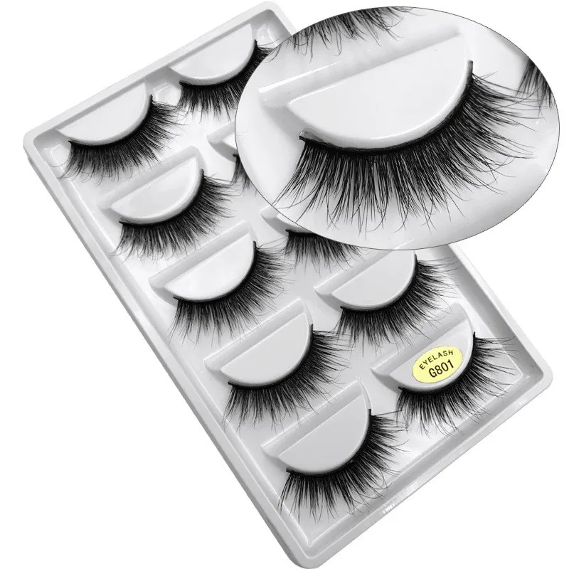 5 pairs false eyelashes natural 3D mink lashes makeup eyelash extension long mink eyelashes volume fake 4
