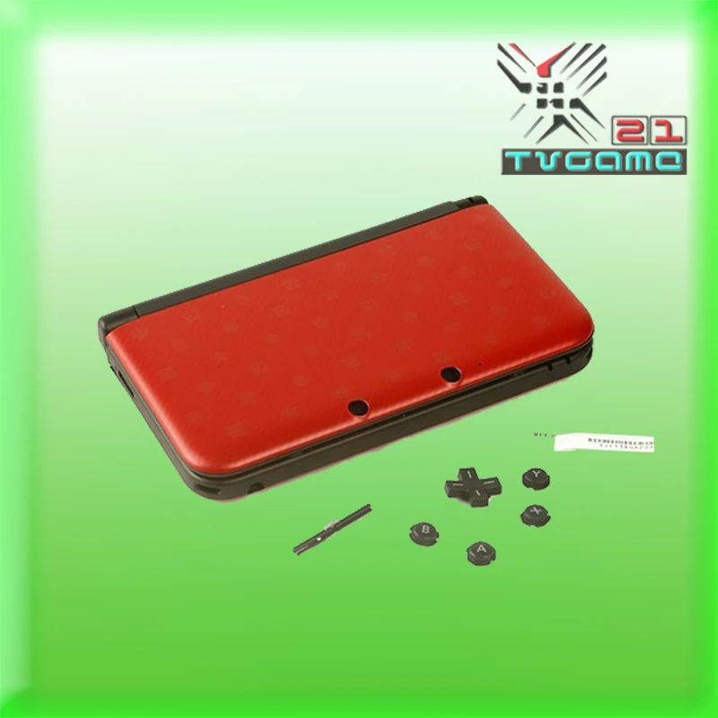Сменный полный комплект оболочки для nintendo 3DS XL корпус/чехол для 3DS LL цвет черный, серебристый, синий, красный, Mar-io красный, Mar-io серебристый
