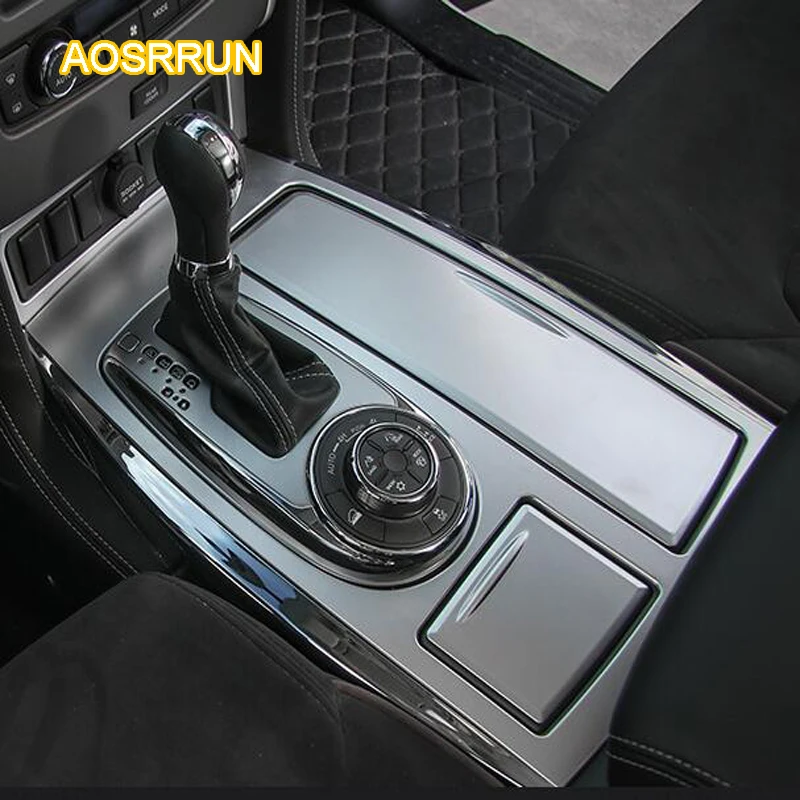 

AOSRRUN ABS electroplating Control the water cup panel with a water cup cover Car accessories For Nissan Patril y62 2016 2017