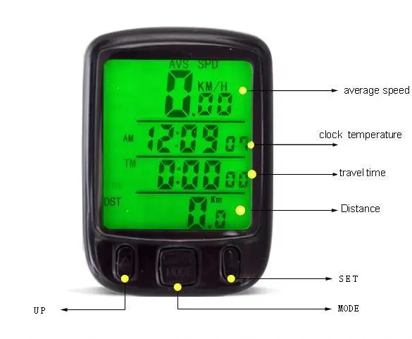 Водонепроницаемый цифровой lcd компьютерный велосипедный спидометр, одометр светодиодный подсветка 563B