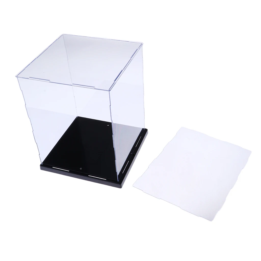 Transparent Display Case Model Dust-proof Box With LED Lights Acrylic Display Box