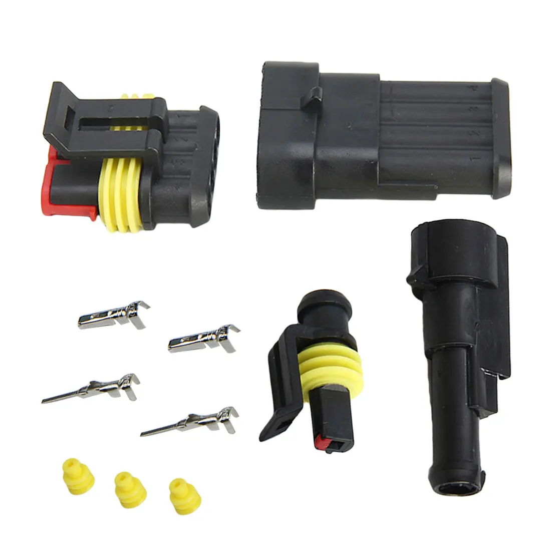 

1 set 1/2/3/4/5/6 pins Way Super seal Waterproof Electrical Automotive Wire Female Male Connector Plug Terminals for car
