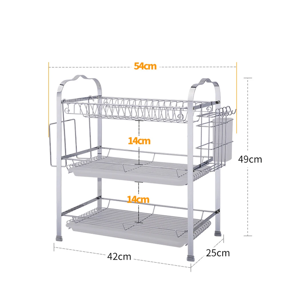  A1 Three layers Bowls rack drain rack kitchen shelf dish chopsticks storage rack kitchen supplies c - 32918004280
