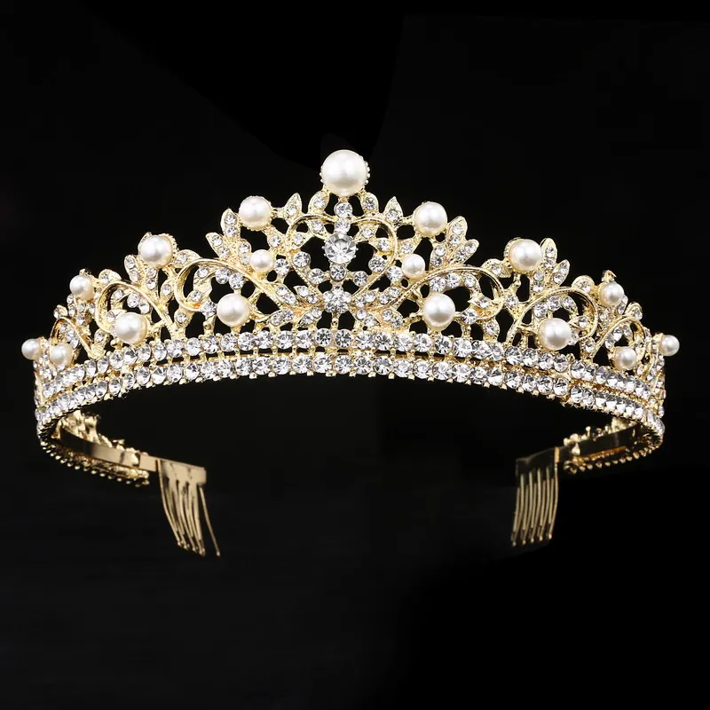 Crystal Tiara With combs Princess Crown wedding Hair Accessories bridal