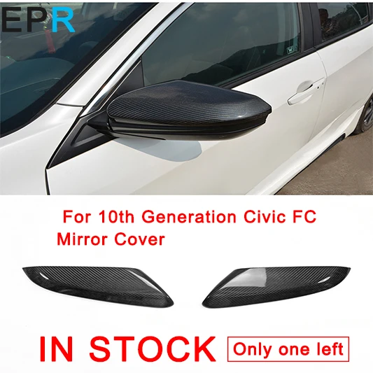 

For 10th Generation Civic FC Carbon Fiber Mirror Cover For Honda Glossy Fiber Mirror Accessories