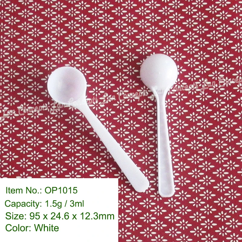 1g / 2ML Plastic Scoop 1 gram PP Measuring Spoon for medical milk powder  Liquid - white 200pcs/lot Free shipping - AliExpress