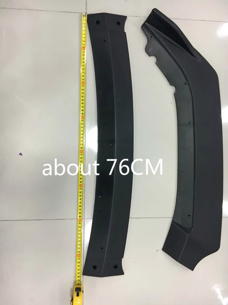 3 unids/set coche negro parachoques delantero difusor Lip Kit de cuerpo Protector paragolpes Spoiler para Honda Civic sedán 4Dr 2016, 2017 2018