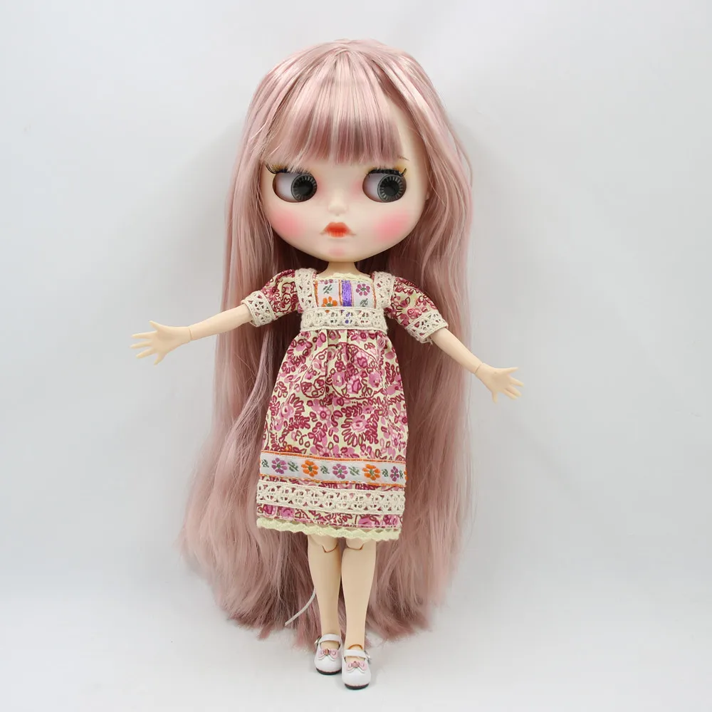 Кукла Blyth nude 1/6 No. BL6022/8800 кукла с белой кожей розовый смешанный цвет длинные прямые волосы и новое матовое лицо, соединение тела
