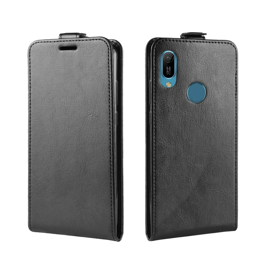 

Y6 Prime 2018 Case Luxury PU Leather Flip Case Vertical Open Down Up For Huawei P20 P30 Pro Lite Y6 Pro 2019 Case Capa Coque