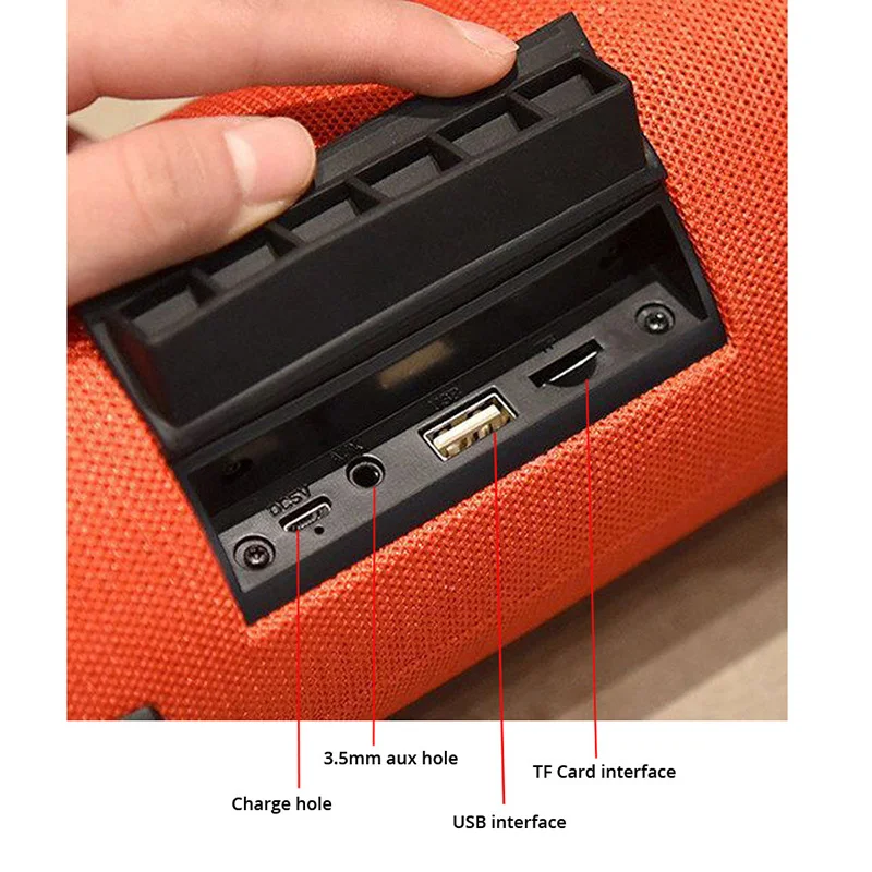 Buy Bluetooth Speaker 10W Stereo Music Portable Wireless Speaker Outdoor Waterproof Subwoofer FM Radio Boom Box AUX TF USB Soundbar