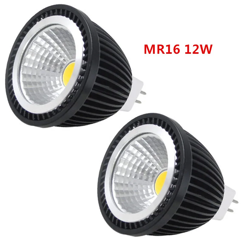 10 шт. супер яркий MR16 светодиодный COB 9 Вт, 12 Вт, 15 Вт, Светодиодный лампа MR16 12 V теплый белый/холодный белый светодиодный светильник