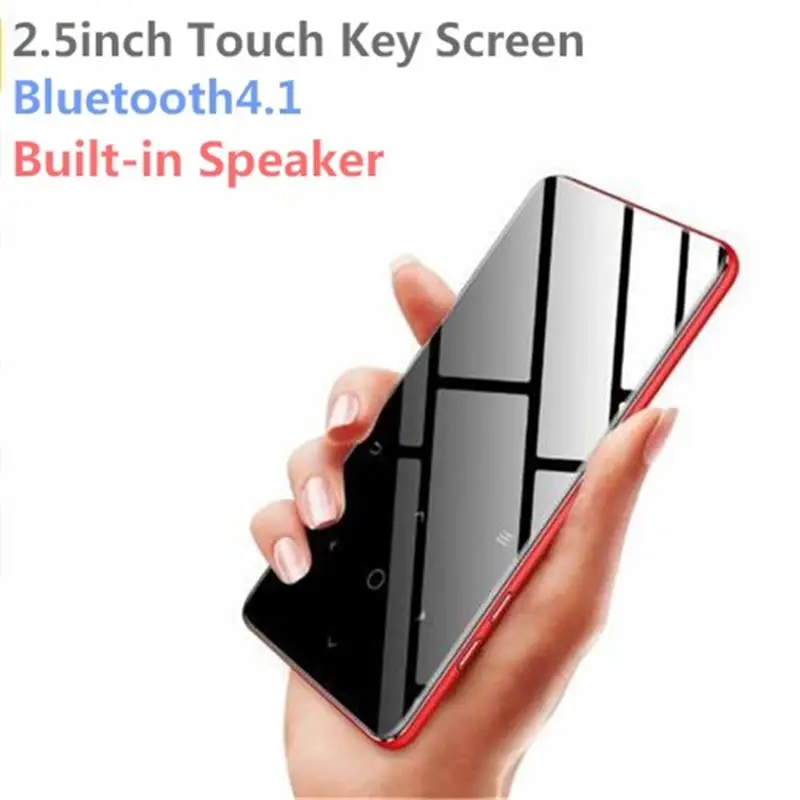 Музыкальный плеер Bluetooth 4 1 с сенсорной кнопкой MP4 встроенный динамик 8 ГБ/16 ГБ FM