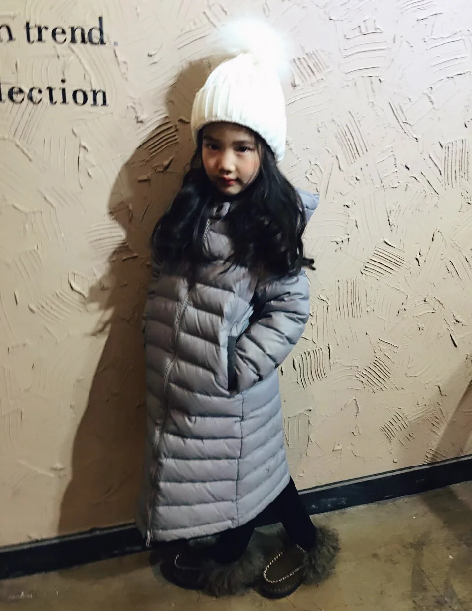 Winter Girls Down Jackets Long Winter Jacket For Girls Thick Coat Outerwear Hooded Artificial Fur Collar