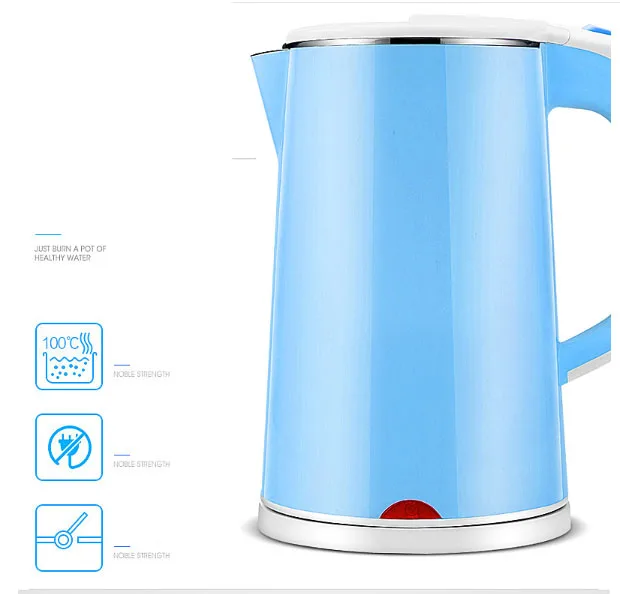 Electric kettle quick fire kettle dual stainless steel inner pot anti hot insulation kettle open