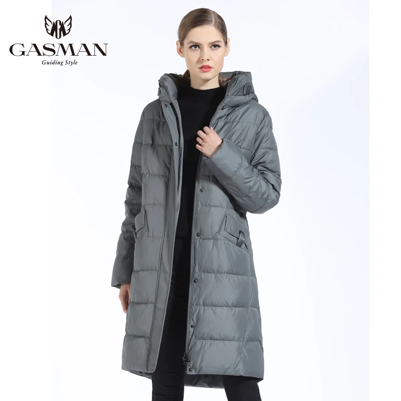GASMAN 2018 Fashion Women Brand Jacket Down Long Woman Winter Coats And Parka Thick Hooded Windproof Overcoats Plus Size 5XL 6XL