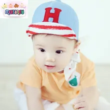 H letters children baseball cap along soft baby cap, infant hat, suitable for 6-18 months