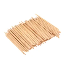 100 шт острые палочки для ногтей оранжевая деревянная палочка для удаления кутикулы профессиональные маникюрные инструменты для ухода за ногтями аксессуары
