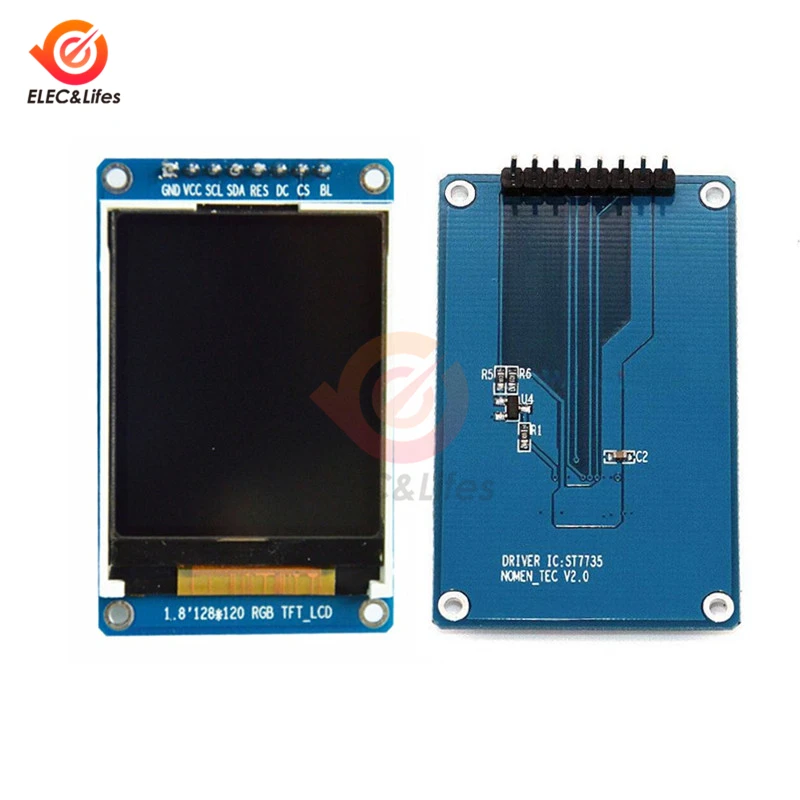 Полноцветный TFT ЖК дисплей 1 8 дюйма 128x160 SPI модуль IC ST7735S 3 В RGB точечная матрица
