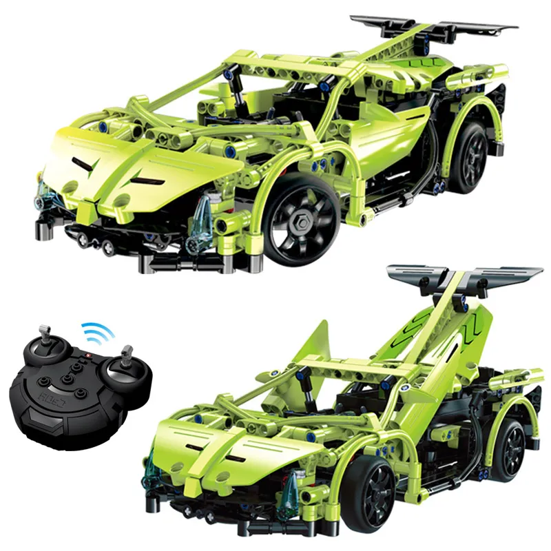 

453pcs Technic Series Remote Control Sportscar Racer Cars Compatible RC Car Building Blocks Sets Enlighten Bricks Toys