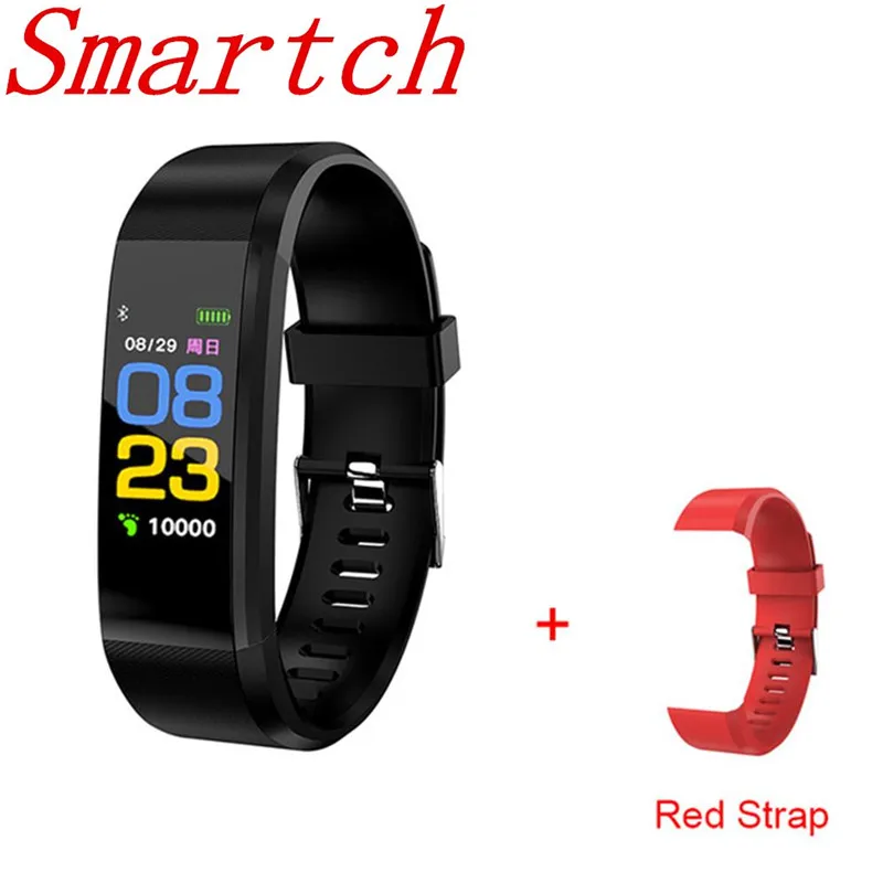 Smartch ID 115 PLUS Bluetooth умный Шагомер монитор сердечного ритма фитнес-браслет IP67