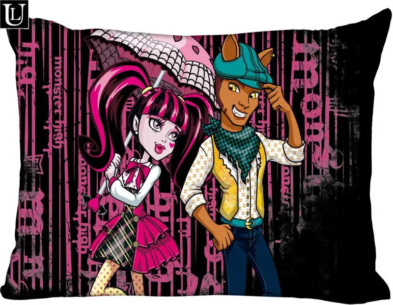 Pillowcase Заказная Прямоугольная подушка Monster High размер 45x35 см(с одной стороны) Принт по индивидуальному заказу с молнией полиэстер хлопок наволочка больше размера - Цвет: Pillowcase