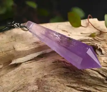

Natural AmethystStone single point pendant for men and women AmethystPendant wholesale pendant