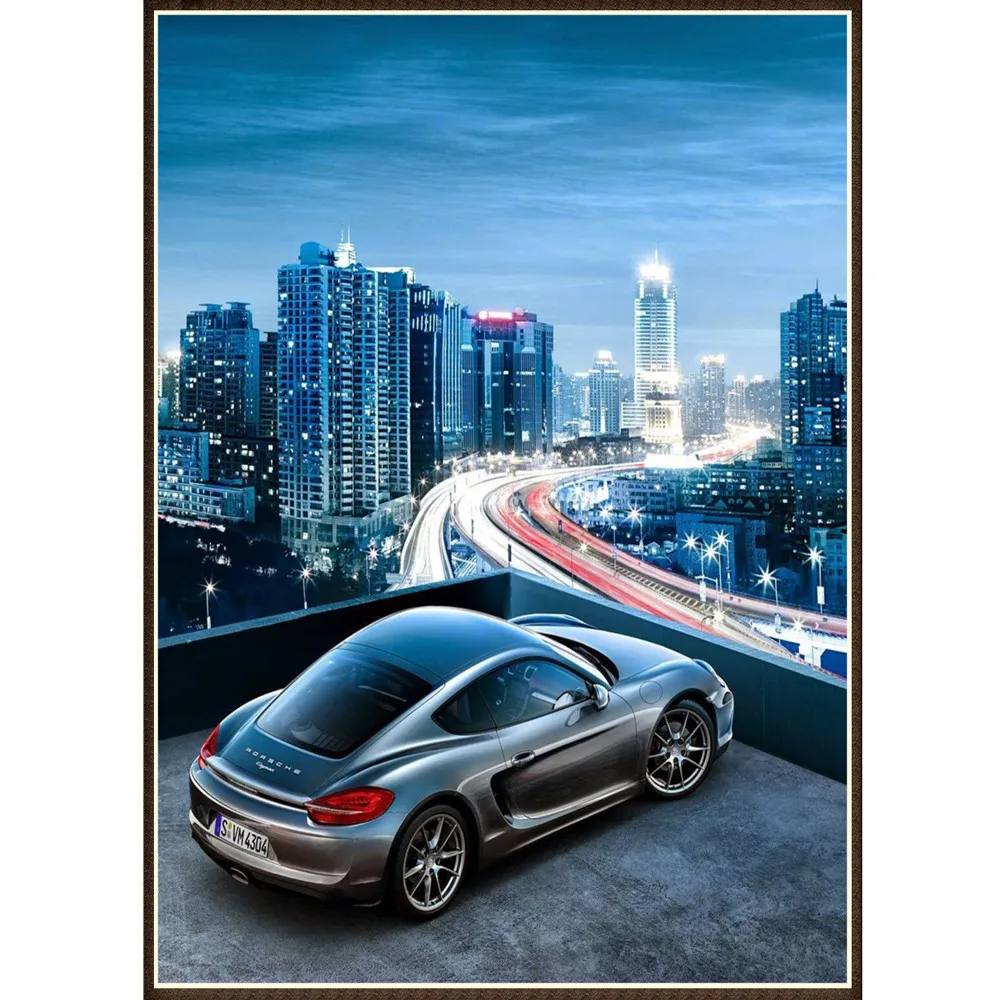 

Diamond Painting Cross Stitch Sports car City Night DIY 5D Diamond Mosaic Embroidery Picture of Rhinestones Home Decor LD