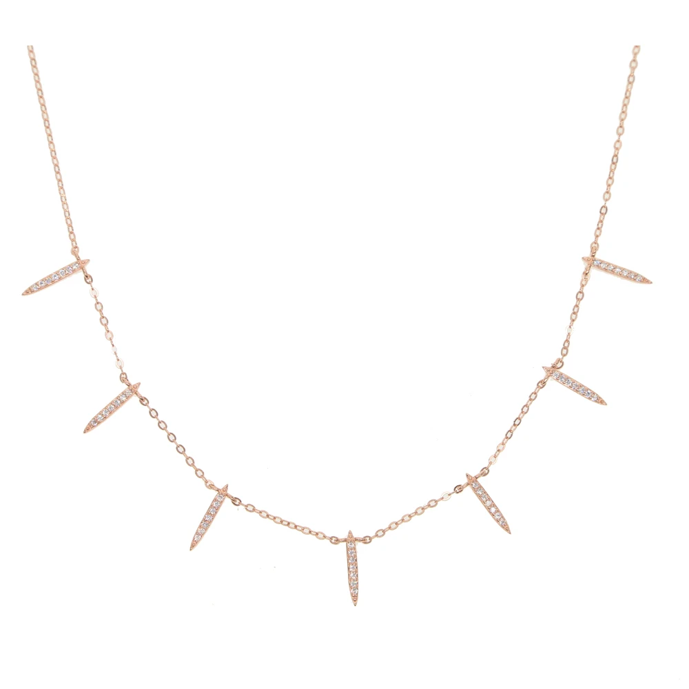Ожерелье-чокер из стерлингового серебра 925 пробы с радужным фианитом, изящная цепочка, геометрические ювелирные изделия с золотым наполнением, Женская цепочка-ошейник