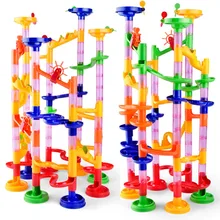 29-105PCS DIY Construction Marble Race Run Maze Balls Track Building Blocks Children Gift For Baby Educational Toys 45 105pcs diy construction marble race run maze balls building blocks deluxe marble race game toys kids christmas xmas gifts toys