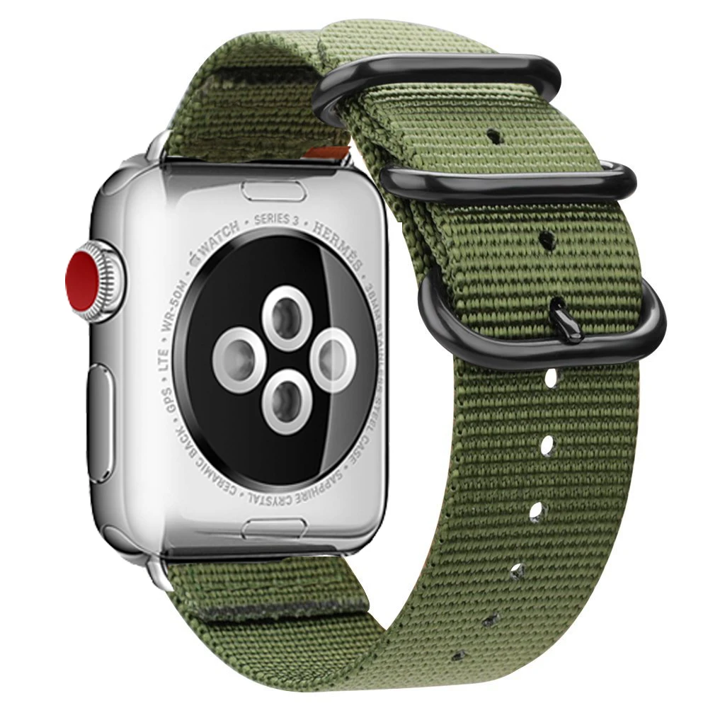 Высокое Качество петли для Apple Watch серии группа 4/3/2/1 Спортивный Браслет 42 мм 38 40 44