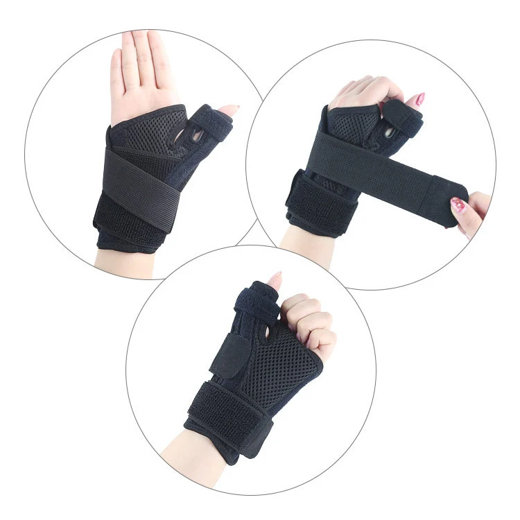 

1 PC Elastic Adjustable Thumb Brace Two-way Thumb Stabilizer Finger Support Wrist Band For Hand Sprain Fracture Fixation Belt