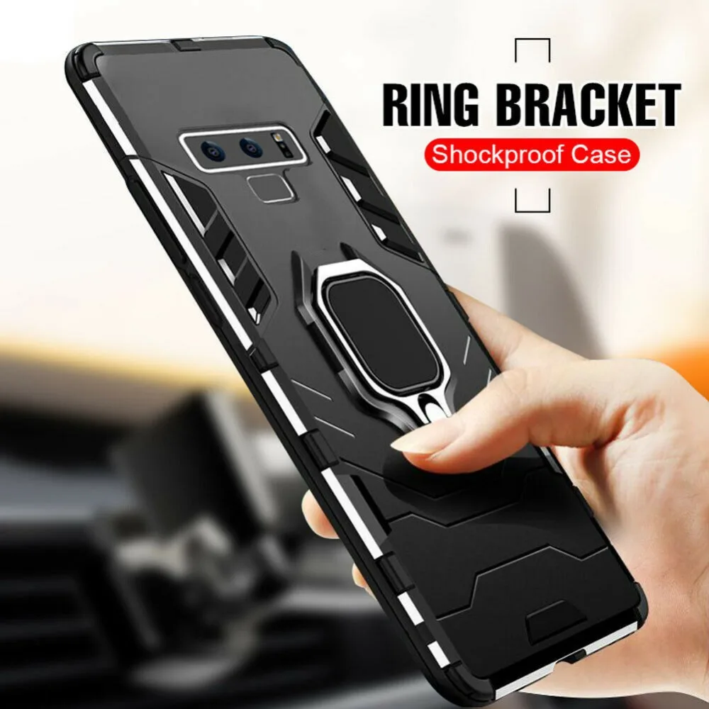 

For Samsung Galaxy S10 S10 Plus Magnetic Metal Ring Phone Case For Galaxy S10e E Soft Silicone Shockproof Armor Back Cover Coque